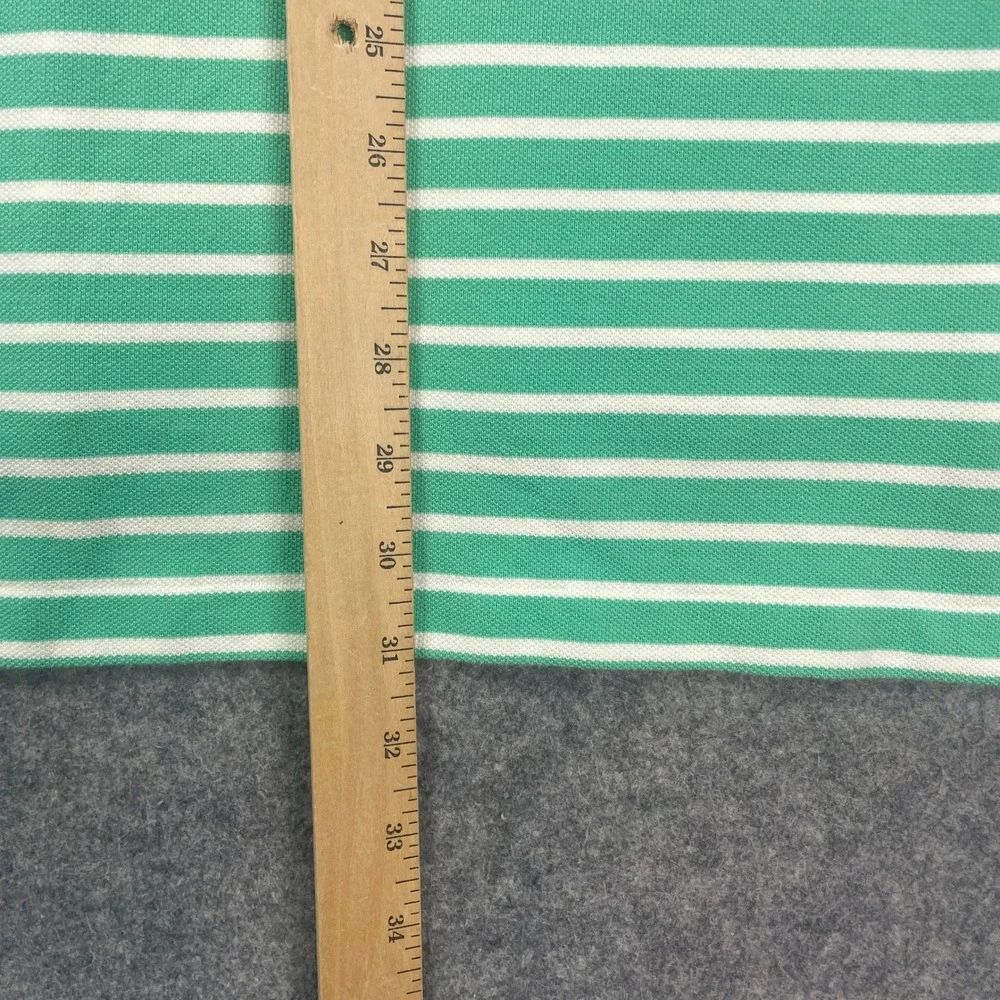 Polo Ralph Lauren Mens Polo Shirt L Green and White Striped Short Sleeve